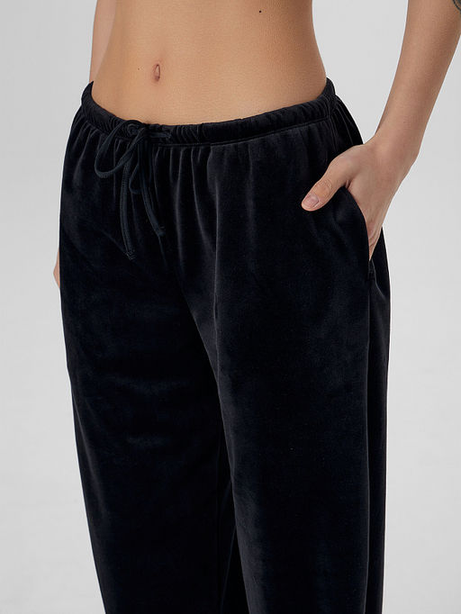 Брюки женские велюровые черные - Mark formelle фото 4