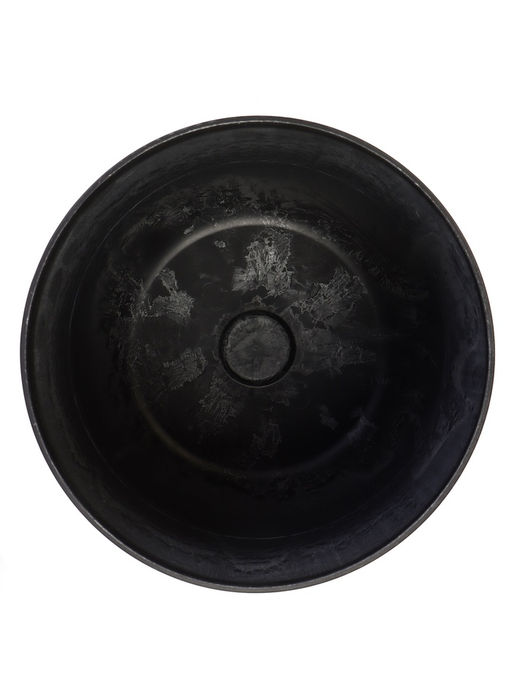 Кашпо для цветов «Микрит», 1 л, d=15 см, h=14 см, со вставкой, пластиковое, серое