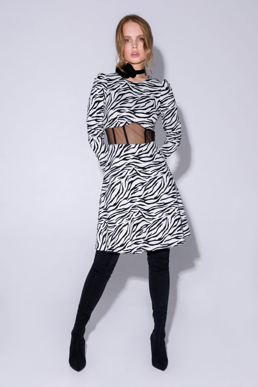 Платье Pirs 4495 черно- белый  фото 4