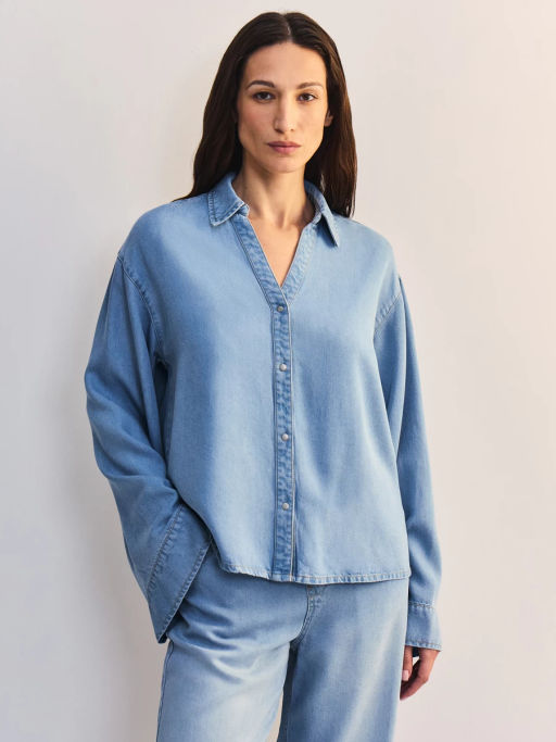 Джинсовая рубашка из тенселя ZR2605092357-101 / Zarina