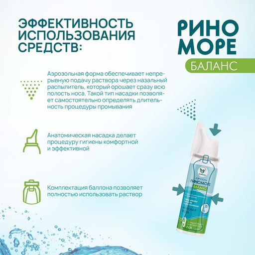 Аэрозоль РиноМоре Баланс, 50 мл.