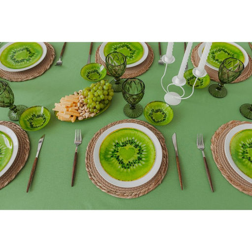 Тарелка Доляна «Романтичный киви», d=20 см, стекло, зелёная