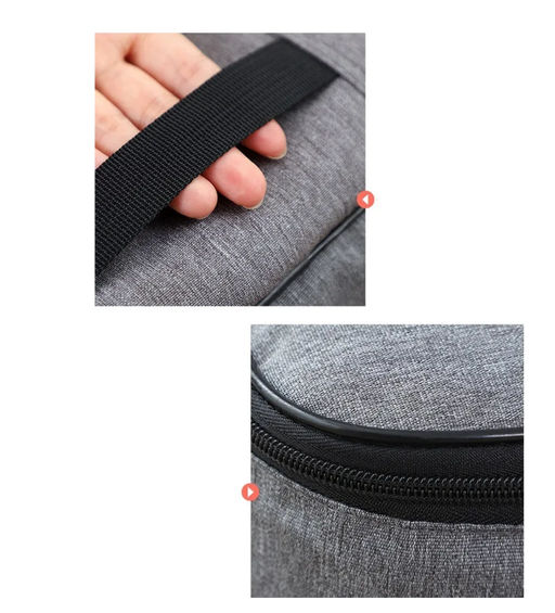 Cумка органайзер для документов и вещей с кодовым замком 37х27х10.5см серая