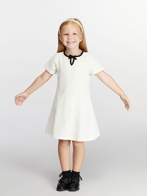 Bisiklet Yaka K?z ?ocuk Elbise