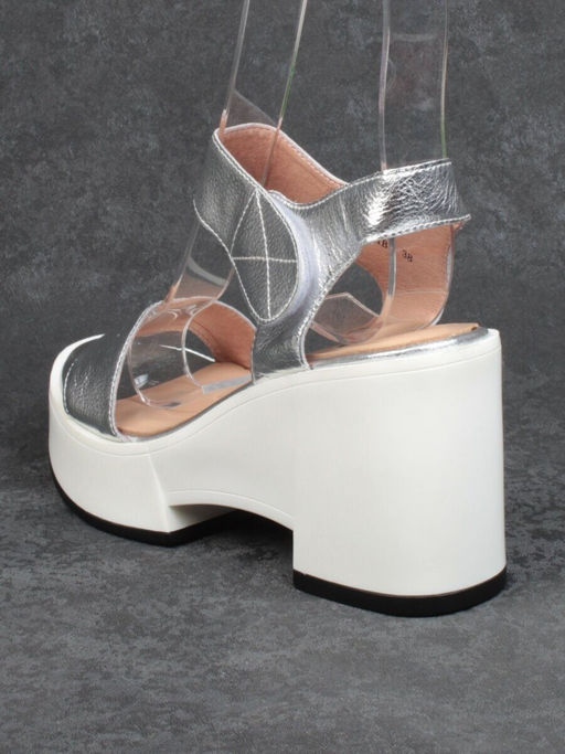 08-QL6989-1B WHITE Босоножки женские (натуральная кожа) - Фабричный китай фото 7