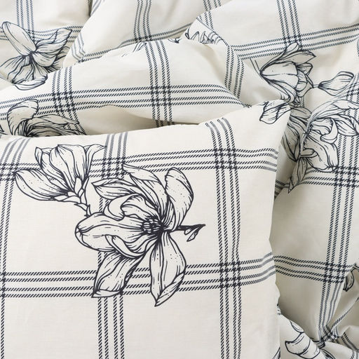 Постельное бельё Этель Евро Ink flowers 200*217 см, 220*240 см, 70*70 см-2 шт, бязь 125 г/м2, хл 100%  фото 3