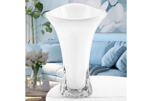 Ваза 19*19*29 см белая, стекло - Elan gallery фото 7
