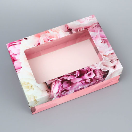 Цена за 2 шт. Коробка складная подарочная Самой нежной, 21?15?7 см с окном