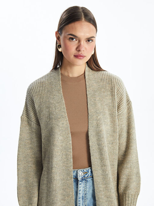 ?al Yaka D?z Uzun Kollu Oversize Kad?n Triko H?rka