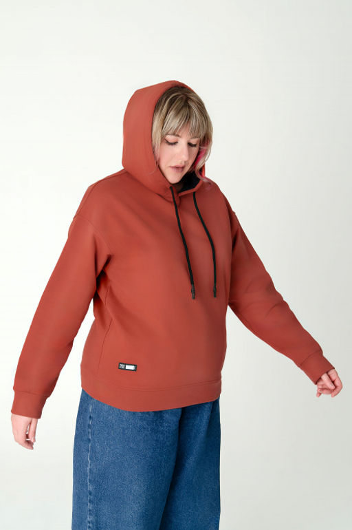 Арт. 15115 Худи женское с капюшоном 46-54 (5 шт) Цвет:терракотовый - Калинка фото 14