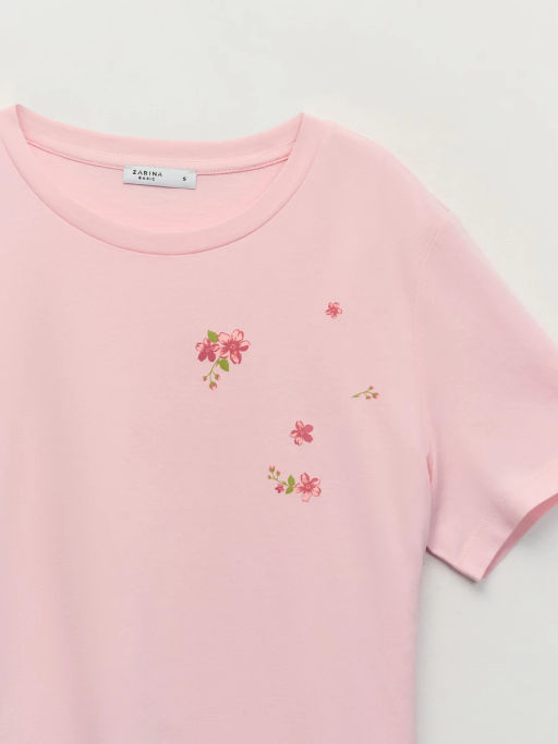 Футболка из хлопка с принтом / Zarina  фото 9