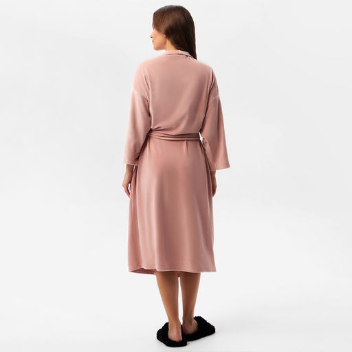 Халат домашний женский KAFTAN Plushy, размер 52-54, розовый