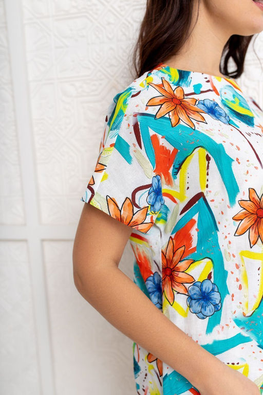 Платье А-351 яркие цветы - Took a look фото 5