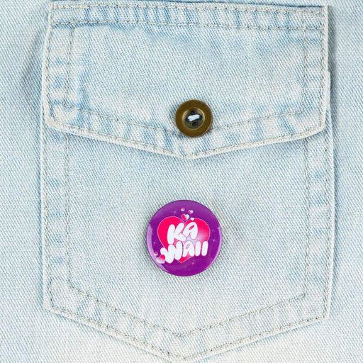 Цена за 10 шт. Значок металлический закатной Милые анимешки, d=2.5 см, МИКС