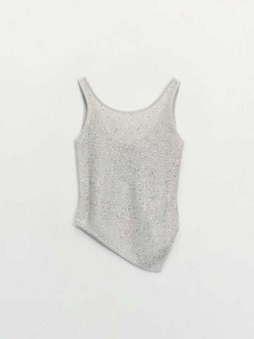 Жилет с пайетками с вискозой в составе / Zarina