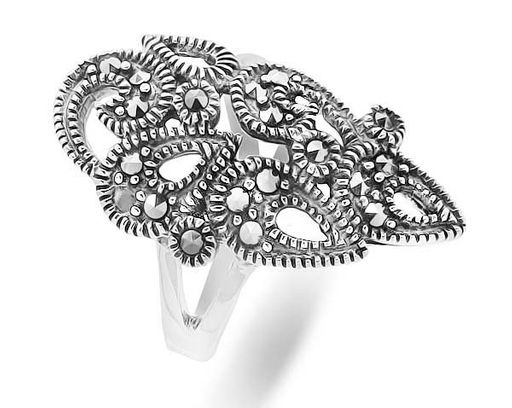 Кольцо из серебра марказит, SL-AGA14