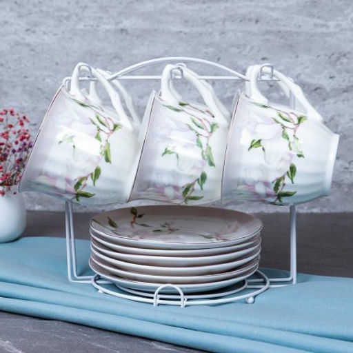 Чайный набор 12 предметов 250 мл MS / GF1 -12MS /уп 8/ костяной фарфор - Галеонтрейд фото 7