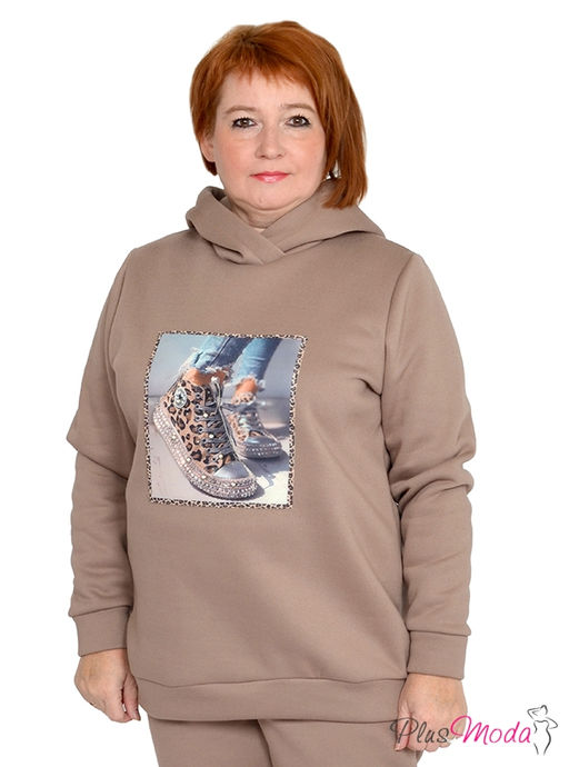Толстовка Модель №1050 размеры 44-84 - Plusmoda фото 2