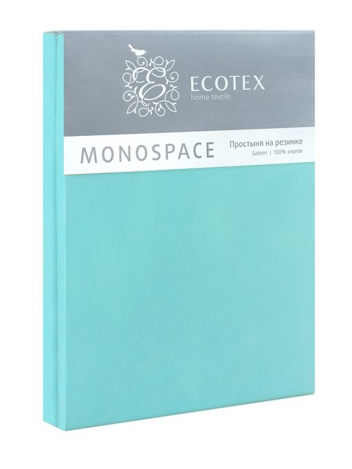 -23% Простыня на резинке 140х200 Моноспейс бирюзовый - Ecotex фото 3