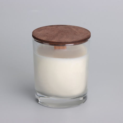 Свеча из соевого воска в стакане с деревянным фитилем и крышкой "Ванильный капучино", 110 гр