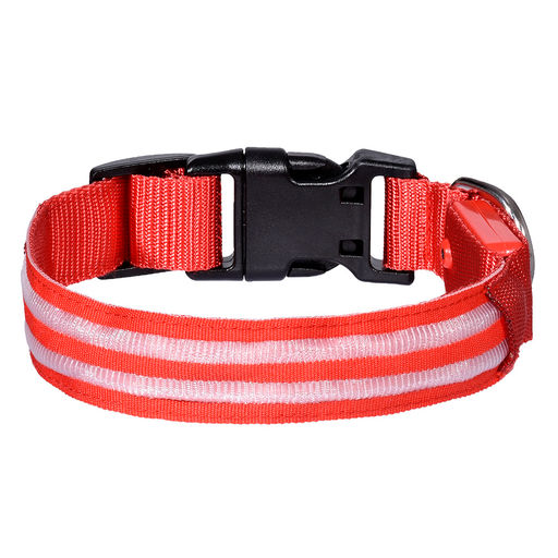 ВИА Светодиодный ошейник "Конти", красный, размер S, 2,5x40см 88кит09