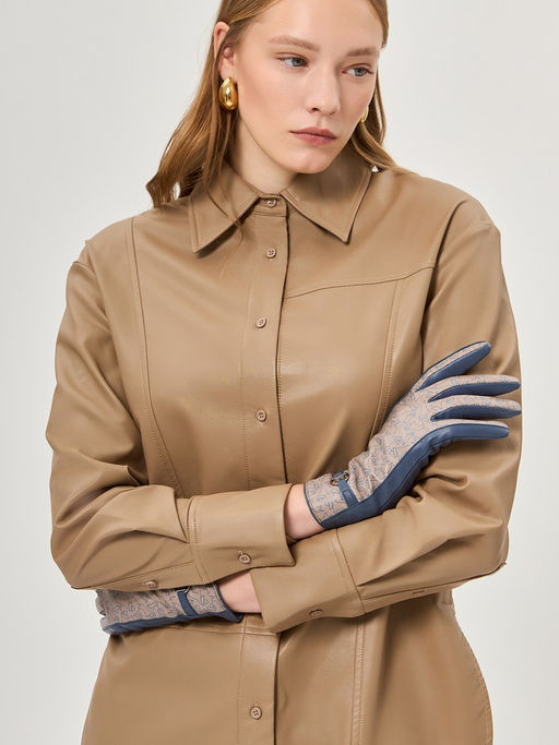 Перчатки жен п/ш LB-2534 black-beige - Labbra фото 5