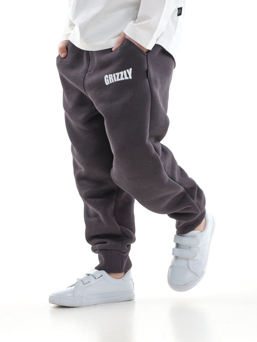 Брюки для мальчика штаны спортивные 22-7682 темный графит - Mini maxi фото 2