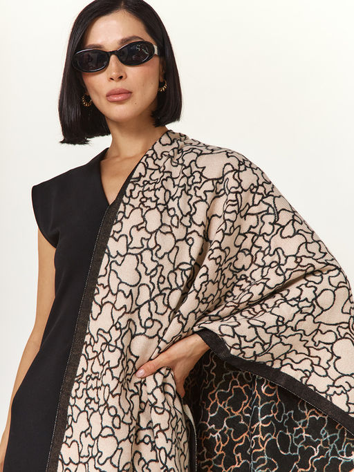 в составе ШЕРСТЬ и КАШЕМИР Большой, мягкий, теплый двусторонний палантин - Tantino фото 9