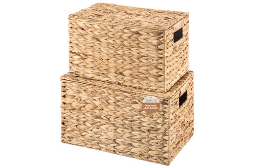 Набор 2 корзин 45*30,5*27,5 см с крышками - Elan gallery фото 10