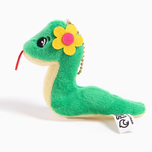 Мягкая игрушка Змея, с цветком, на подвесе, 8 см, цвет МИКС - Simaland фото 4