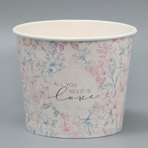 Цена за 5 шт. Стакан для цветов All you need is love, 1500 мл