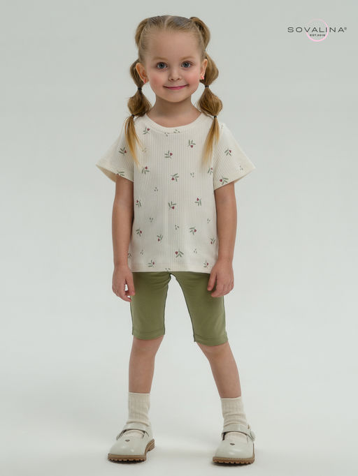 Костюм Актив бордовые тюльпанчики-оливка - Sovalina фото 3