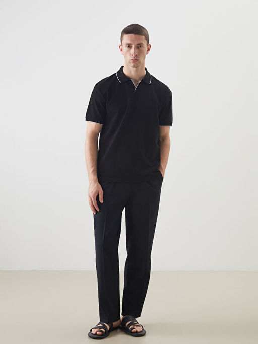 Polo Yaka K?sa Kollu Basic Erkek Ti??rt