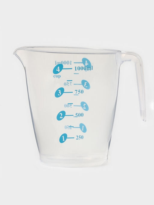 Кувшин мерный «Колор», 1 л, 17×11.5×14 см, пластик, прозрачный