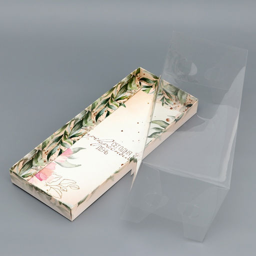 Цена за 5 шт. Коробка с прозрачной крышкой под рулет «Подарок для тебя», 30×12×12 см