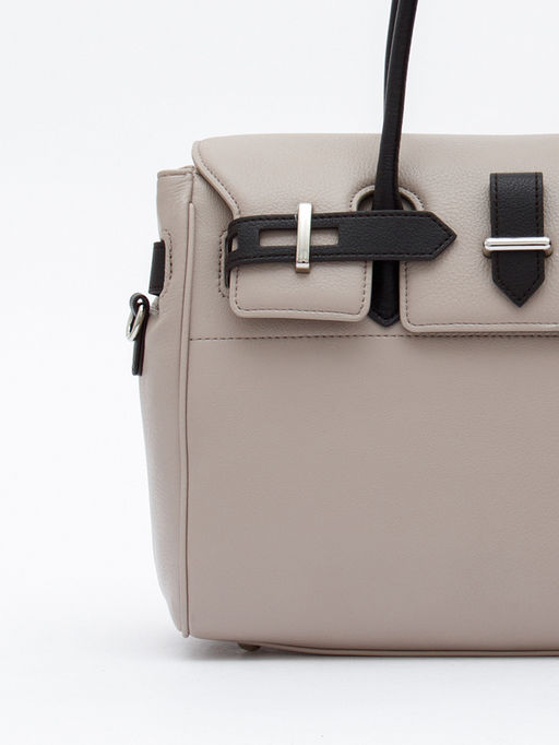 Сумка женская кожаная 1081M apricot coffee Polina&Eiterou