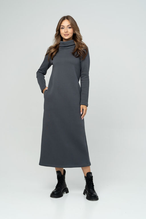 Платье женское 476L17 т.графит - Solo mio фото 2