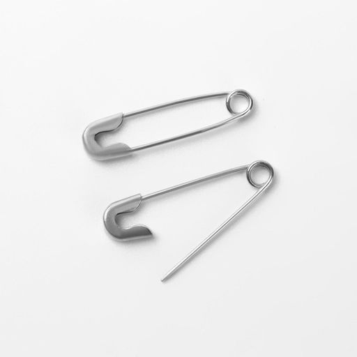 Цена за 6 шт. Булавки английские, 19 мм, 80 шт., цвет серебряный