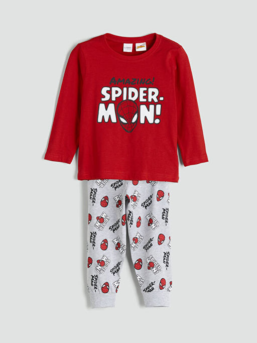 Spiderman Bask?l? Erkek ?ocuk Pijama Tak?m