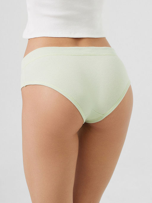 Трусы женские слипы мультипак (3 шт.) в синем, зеленом и белом цвете