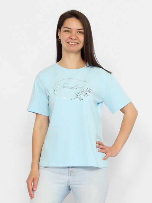 CRB wear/CSMW 60271-43 Футболка женская,голубой/Ex.Cherubino  фото 3