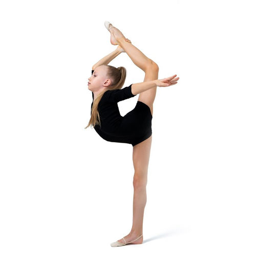 Купальник гимнастический Grace Dance, с шортами, с рукавом 3/4, р. 38, цвет чёрный  фото 7