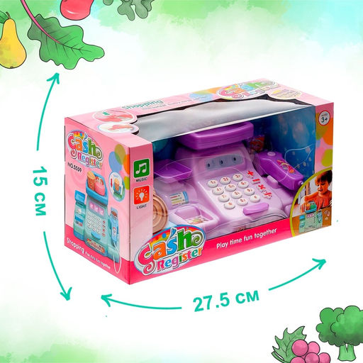 Игровой набор касса «Весёлый магазинчик» с аксессуарами, свет, звук