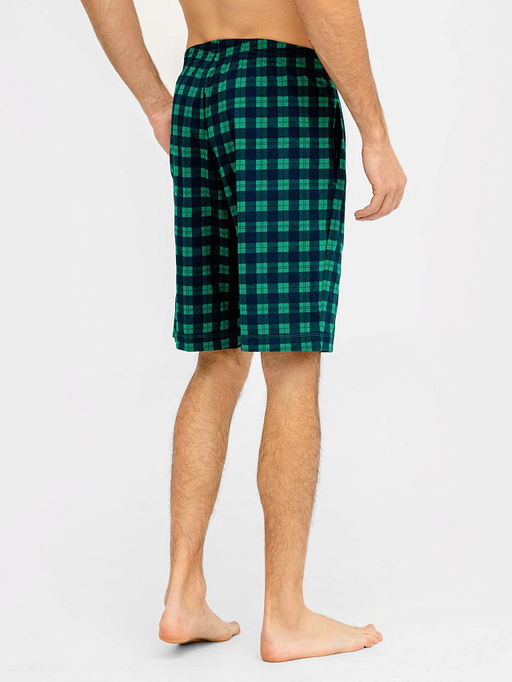 Шорты мужские зеленые в клетку - Mark formelle фото 3