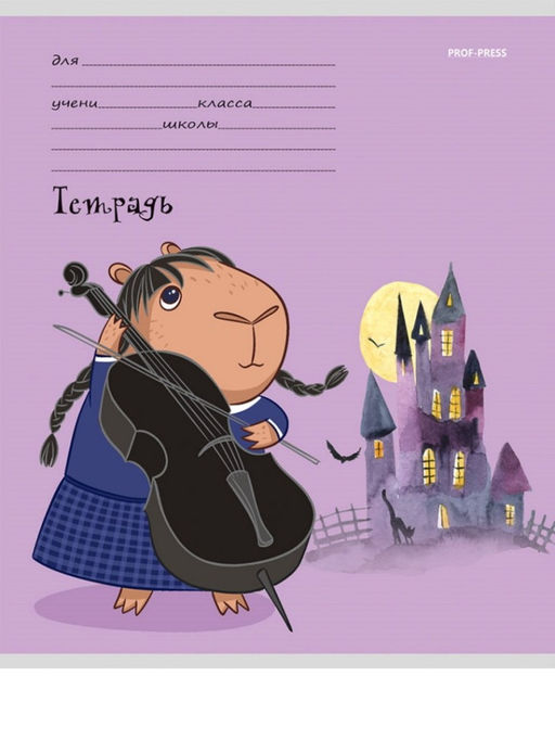 Тетрадь Капивенсдей 12 л, косая линия, mix (20,4x16,8 см) - I likegift фото 4