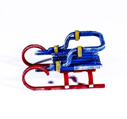 Новогодние елочные игрушки: Санки Большие 640-6 - Idh фото 2