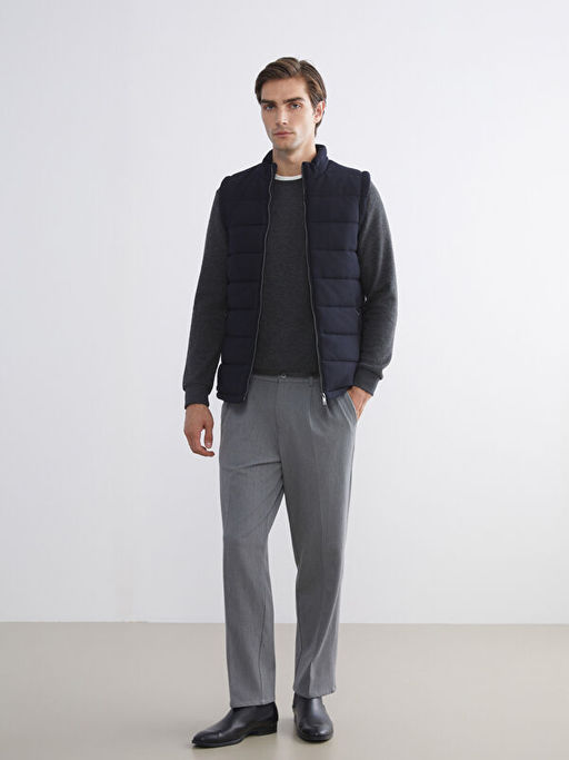 Slim Fit Dik Yaka Erkek ?i?me Yelek