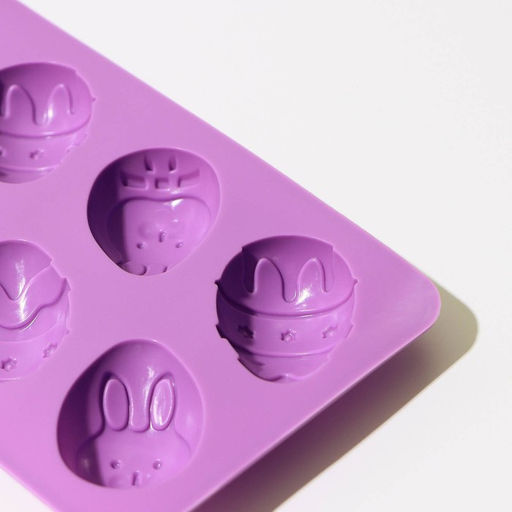 Форма для шоколада Доляна Пасха, силикон, 23?10?1.5 см, 10 ячеек (4.2?3 см), коричневая  фото 2