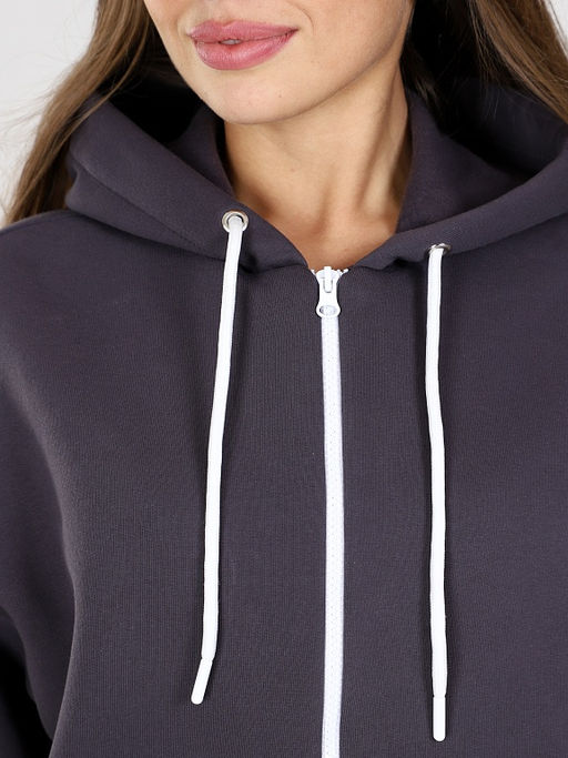 Толстовка Джерри  женская на молнии из футера с начесом Серая - Амавес-текстиль фото 6