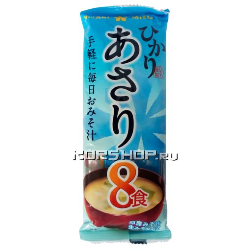 Cуп Мисо б/п с моллюсками Асари Hikari Miso, Япония, 128 г Акция